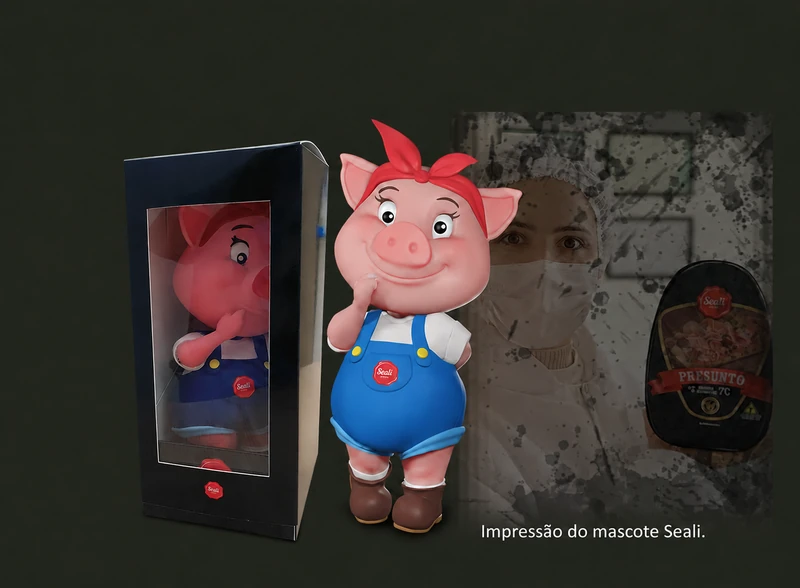 Mascote exclusivo da Seali apresentado em 3D e em aplicações